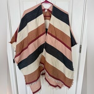 Striped Multicolor Poncho